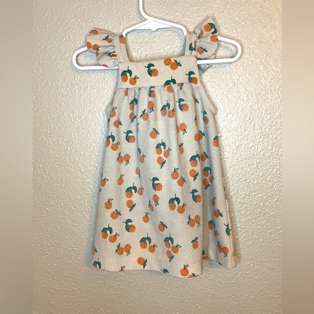 Zara Orange print baby dress